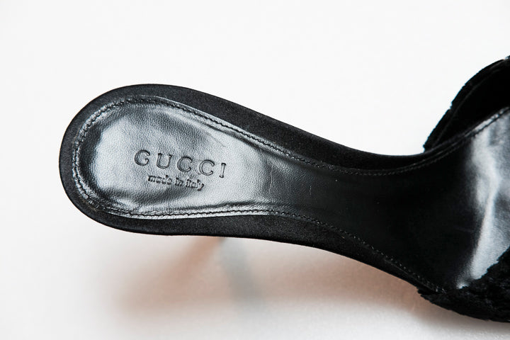 Vintage Gucci Tom Ford Bamboo Mules