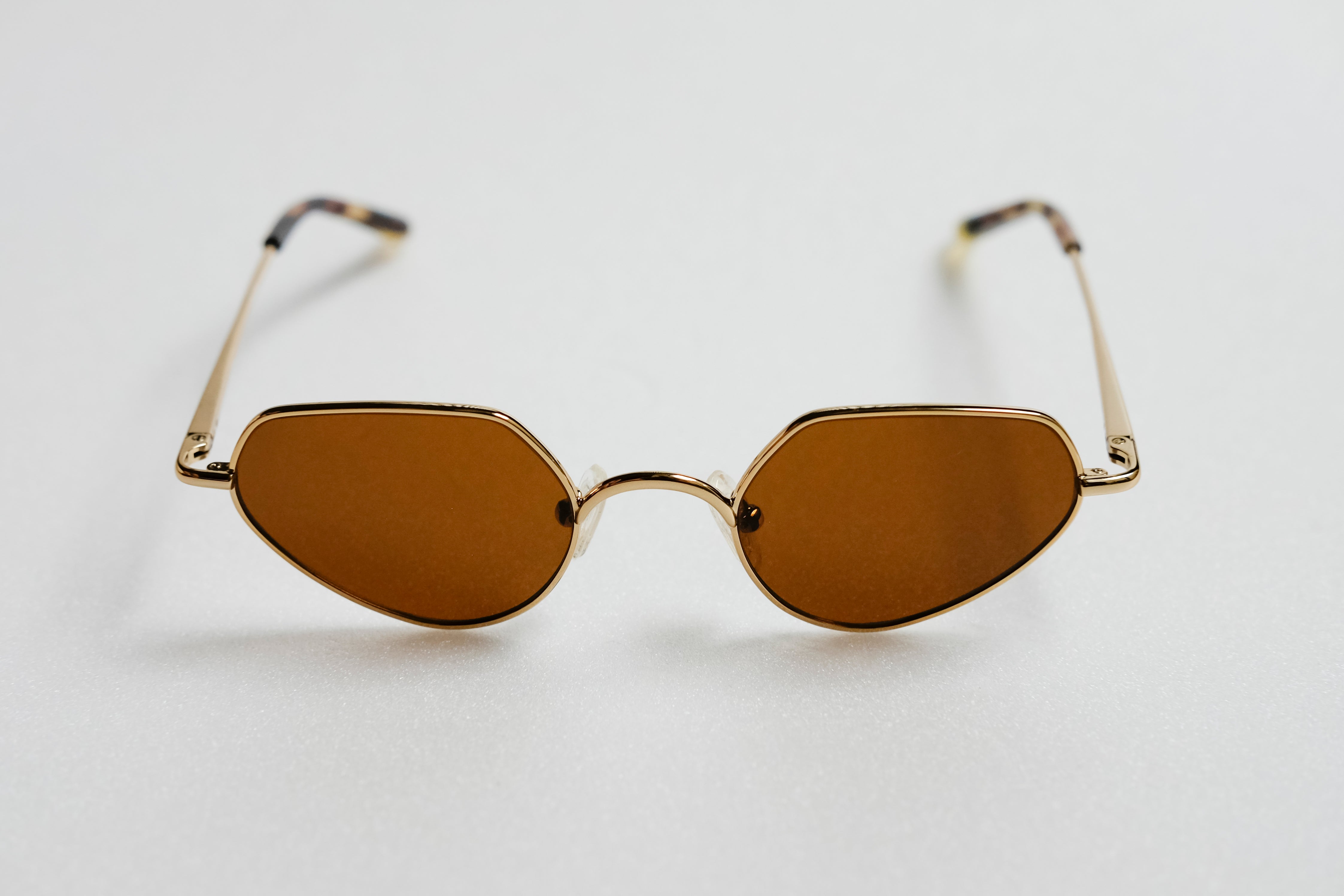 Front view of vintage Linda Farrow sunglasses 